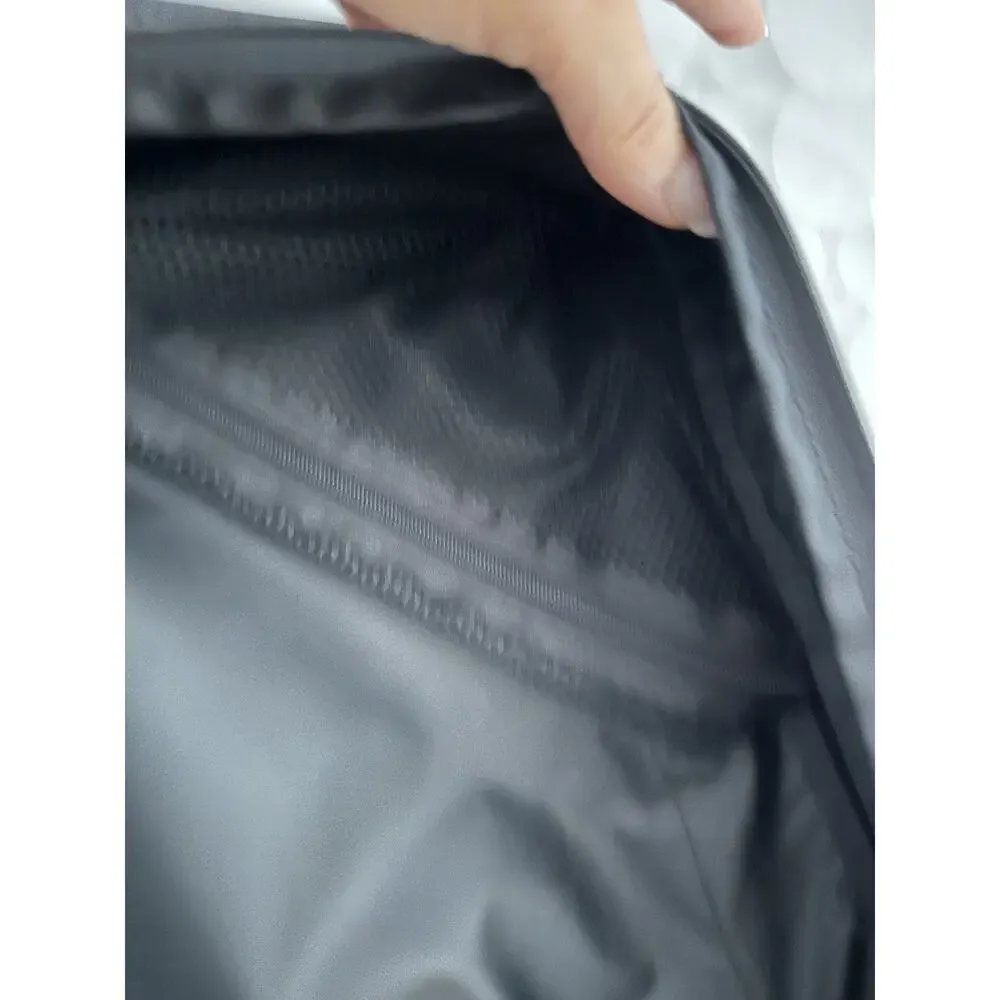 VTG Lands' End Carry On Luggage Black NYLON Garment Bag folding With Strap USA